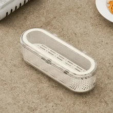 1 Exquisite Cutlery Storage Box, Made Of Plastic Material, Suitable For Storing Cutlery Such As Knives, Forks, Spoons, Chopsticks, Etc. In The Kitchen, Dust-Proof And Moisture-Proof, With A Drainage Pad