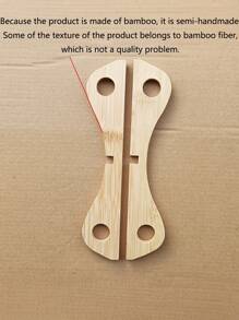 2 piezas Soportes para ollas y tazones de bambú con forma de cruz, resistentes al calor, aislantes