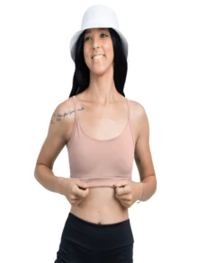 Fitness Strappy Top With Crossover On The Back - Zero Transparency - Suplex Power - Nude - View 2