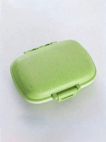 1 caixa de comprimidos portátil, mini caixa de remédios de viagem com 8 compartimentos, recipiente selado de silicone à prova d'água para óleo de peixe, lecitina, espirulina, celulose, melatonina, ginkgo biloba e outros suplementos, bandagens de primeiros socorros, pó hemostático, adequado para viagens, exploração, acampamento, piquenique