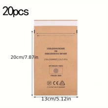 20 件/40 件耐热可重复密封袋，适用于牙科、美容、美甲沙龙、餐具、紫外线和臭氧消毒、可重复使用的包装袋
