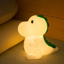 Night Light Dinosaur Night Light 7 Colours And 3 Brightness, Nursing Light Dimmable, Touch Control And Rechargeable Night Lamp, Anti-Glare Lamp, Dinosaur Silicone Night Light Children USB Charging Bedside Lamp