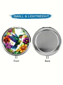 Set Of 1 Soft Hummingbird Shaped Pill Case, 1 Triple Compartment Pill Box, 1 Mini Pill Case, 1 Wallet Pill Case, 1 Portable Pill Box, 1 Pocket Or Wallet Pill Container, 1 Decorative Metal Vitamin Case, 1 Unique Travel Gift