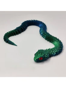 New 3D Printed Snake Joint Animated Ornament Toy Gift, 30cm