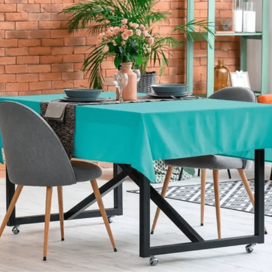 Oxford 6-Seater Tablecloth With Hemmed Finish - 青碧色 - 查看 1