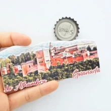 1pc Birthday Gift, Festival Gift, Spain Fridge Magnet, Granada Landscape Fridge Magnet, Seville Landscape Fridge Magnet, Alicante Landscape Fridge Magnet, Valencia Fridge Magnet, Spain Landscape Fridge Magnet, Photo Fridge Magnet, Spain Style Home Decor, Greece Landscape Fridge Magnet, Greece Seascape Fridge Magnet, Seascape Fridge Magnet, Blue Fridge Magnet, Blue Home Decor - Multicolor - View 8