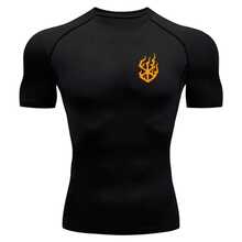 Compression T-Shirt And Compression Shorts Kit 2 In 1 Anime Manga Art Bersek Knight Art - Black - View 2