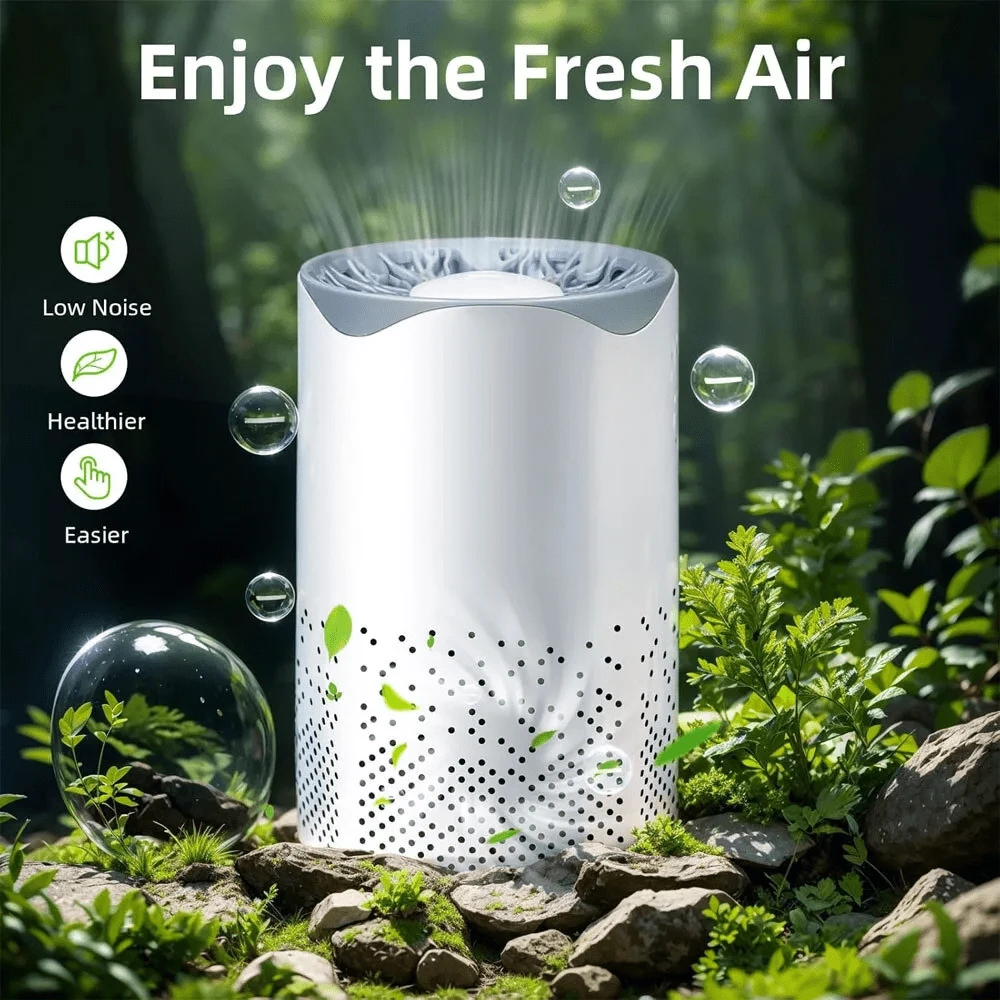 Home Air Purifiers For Large Room Medical Grade HEPA Air Purifier Smoke Odor Pet - White - View 1