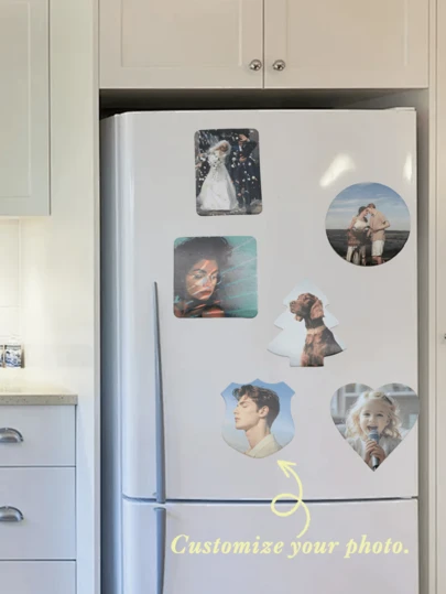 1pc Custom Personalized Photo Fridge Soft Magnets, Heat Transfer Flash Printing DIY Custom Photo Fridge Magnets, Add Personalized To Your Home, Suitable For Office, Kitchen, Locker Magnets, Fridge Magnets, Magnetic Items, Multi-Functional, Ornamental, Exquisite, Stylish, Personalized, Unique, Ideal Gifts For Him, Tea Room, Home, Garden, Office, For Anniversaries, For Valentine's Day, For Mother's Day, For Father's Day, For Graduation, For Housewarming Kitchen Decor, Xmas Decoration, Home Room Decor Gifts, Elegant Living, Artful Living