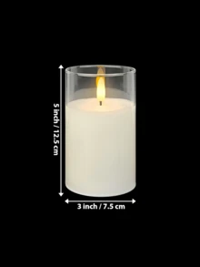 1 cái/3 cái Nến LED Có/Không Có Điều Khiển Từ Xa, Nến Không Ngọn Lửa, Máy Hâm Nến, Đèn Nến, Nến Ngọn Lửa Chuyển Động 3D Chạy Bằng Pin (Không Bao Gồm Pin), Thích Hợp Cho Lễ Hội, Đám Cưới, Quà Tặng, Lò Sưởi, Trang Trí Nhà Cửa (Trong Suốt, 3" X 4" 5" 6") - trắng - Xem 12