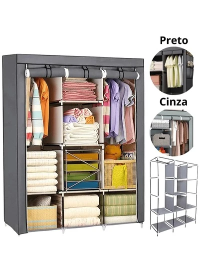 Guarda Roupa Dobrável Organizador De Roupas Armário Barato