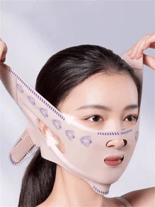 1 pieza Vendaje levantador de rostro en V, instrumento para enmarcar el rostro, máscara para músculos de mentón y mandíbula para dar forma a la línea en V