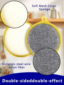 10 件装双面洗碗海绵，带钢丝刷，持久耐用且可重复使用的厨房清洁海绵，适用于餐具、桌面、炉灶表面等。 - 彩色 - 查看 9