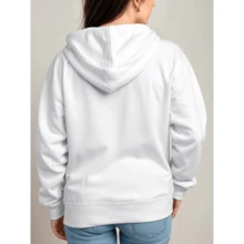 Women's Sweatshirt Cold Weather Blouse Printed Coat Planeta Moda Winter Hoodie Kangaroo Pocket - trắng - Xem 2