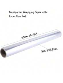 1 Roll Transparent Glass Paper, Transparent Bouquet Wrapping Paper, Plastic Dust-Proof Packaging Paper, Suitable For Gift Baskets, Fresh Flowers, Crafts, Snacks And Desserts - Multicolor - View 11