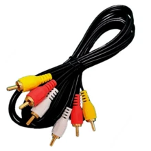Kit Mini Adaptador Conversor  Para Av 3 Rca + Cabo Av 3 Rca - Branco - Visão 5