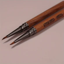 专业朱砂木美甲笔，三角笔尖 | 花卉蝴蝶图案，可按压花瓣叶片装饰 | 无香型美甲工具，适用于DIY/美甲沙龙，单件套装 - 棕色 - 查看 6