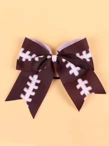 1/2 piezas Coletero de lazo europeo y de la Copa Mundial, súper aficionado, con diseño para aficionados infantiles, cinta grande de mariposa para el pelo, adecuado para porristas escolares, ropa deportiva