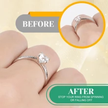 KLONKEE 14 piezas Ajustador de anillo de silicona invisible, almohadillas de protección de anillo para ajustar y evitar daños en el anillo para mujeres y hombres - transparente - Ver 7