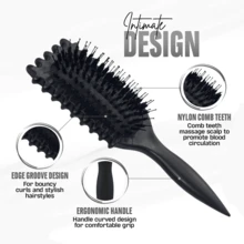 New Upgrade Curl Defining Brush, Curly Hair Brush With Bristle And Special Design, Curl Define Styling Brush Especially For Curly Hair, Shaping And Defining Curls For Women Men To Reduce Pulling And Curl Separation.,Back To School,Travel Holiday Essentials,Hair Accessories For Women - Multicolor - View 4