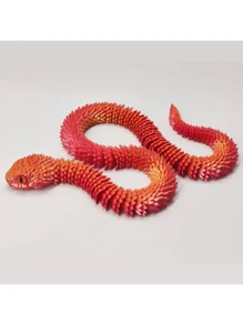 New 3D Printed Snake Joint Animated Ornament Toy Gift, 30cm