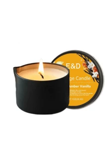 Evoduck Scented Candles, Iron Box Massage Essential Oil Candle, Geothermal Coconut Lotion Body Oil Candle, Suitable For Bedroom Bathroom, Long-Lasting Fragrance, With Essential Oil Fragrance, Perfect Gift For Family And Friends, Aromatherapy Candle Tin Can, Suitable For Travel Birthday , Valentine's Day Or Mother's Day, Aromatherapy Gift Box/2oz - 黑色 - 查看 28