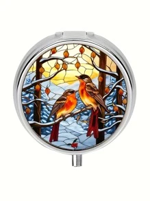 Set Of 1 Soft Hummingbird Shaped Pill Case, 1 Triple Compartment Pill Box, 1 Mini Pill Case, 1 Wallet Pill Case, 1 Portable Pill Box, 1 Pocket Or Wallet Pill Container, 1 Decorative Metal Vitamin Case, 1 Unique Travel Gift