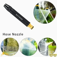 黑钻直喷洗车水枪家用花园高压塑料水枪喷嘴镀铜奶嘴式黑色喷头