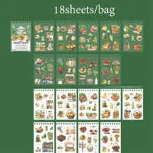 18 coli/Cărți cu stickere, Seria Leisurely Moment, Autocolante cu tematică retro casual pentru copt, Rechizite pentru albume, Caiete decorative, Rame foto, Huse de telefon, Pahare de apă, Reviste de gunoi, Cutii de papetărie, Autocolante personalizate DIY, Rechizite școlare, Înapoi la școală - Multicolor - Vizualizare 16