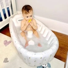 1 pièce Baignoire gonflable pour bébé de dessin animé, bac de bain pliable en PVC de haute qualité, bassin de douche pour bébé et piscine pour jouer dans l'eau