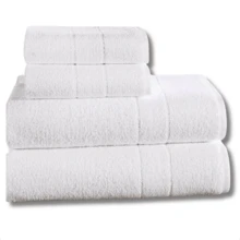 Kit Toalhas Banho Rosto Grande Grossa Macia Branca Felpuda Profissional - Branco - Visão 4