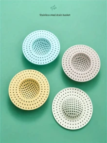4pcs Random Color, Kitchen Sink, Bathroom Drainage, Bathroom Sink, Anti-Blocking Artifact With Filter Screen, Anti-Insect Cover And Kitchen Water Filter. - Multicolor - View 5