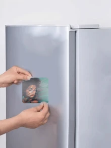 1pc Customized Personalized Photo Fridge Magnet, Suitable For Office, Kitchen, Storage Cabinet, Magnetic Memorial Photo/Wedding/Travel Photo, Souvenir, Party Favor Or Wedding Favor, Anniversary Gift, Meaningful Keepsake Gift - Multicolor - View 9