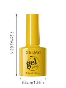 XEIJAYI 2 件装 7.3 毫升黄色凝胶指甲油 - 无味、持久闪光效果，适合 DIY 家庭沙龙使用 - 非常适合美甲，易于涂抹，是春季送给女性的完美礼物
