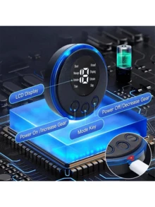 Máy mát xa cơ bắp sạc USB Miếng dán thể dục bụng di động Định hình massage Màn hình LCD không dây Máy mát xa, Máy kích thích cơ EMS, Thiết bị thể dục thông minh không dây dành cho nam nữ Bài tập tại nhà Văn phòng Tập bụng - màu đen - Xem 6