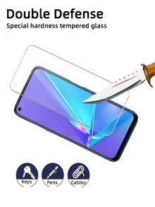 3 sztuki Ultra-Clear Hartowane Szkło Ochronne Ekranu, Kompatybilne Z OPPO, Dotykowe, Odporne Na Zarysowania, Łatwy Montaż Prezent Na Urodziny, Rodzinę, Przyjaciół Telefon Ochronny Ekran, Akcesoria Telefoniczne - Przezroczysty - Zobacz 3