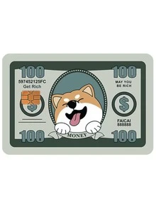 1 件可爱卡通小狗信用卡贴纸，耐用 PVC 保护套，适用于借记卡/信用卡，创意皮肤艺术贴纸装饰，适用于信用卡、银行卡、交通卡，独特的礼品配件，返校，学校用品