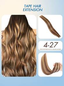 20pcs Tape In Hair Extensions Human Hair Color 60 Platinum Blonde 14-22 Inch 100% Human Hair Invisible Tape In Hair Extensions - Multicolor - View 34