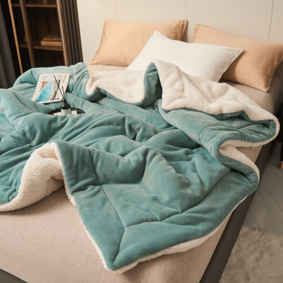 Coberdrom Sherpa Dupla Face Solteiro Queen King 100% Poliéster Macio