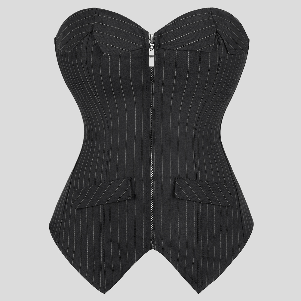 Corpiño/Bustier retro a rayas para mujer, camiseta moldeadora adecuada para actuaciones en el escenario, cosplay y uso diario