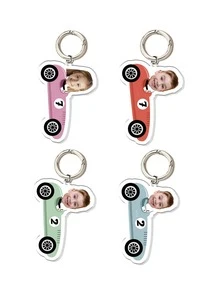 1 件个性化肖像钥匙扣、定制照片、赛车人物钥匙扣、纪念钥匙扣、亚克力钥匙扣、定制钥匙扣、肖像钥匙扣、个性化钥匙扣、独特钥匙扣 - 送给男朋友/女朋友、丈夫/妻子、爸爸/妈妈的特别礼物，适合圣诞节、新年、情人节、生日、周年纪念日、父亲节/母亲节，送给她/他的独特礼物 - 彩色 - 查看 8