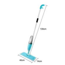 Spray Mop With Reservoir Magic Squeegee Cleaning Mop + 3 Cheap Microfiber Refills - Màu xanh lam - Xem 5
