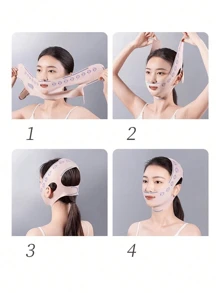 1 pieza Vendaje levantador de rostro en V, instrumento para enmarcar el rostro, máscara para músculos de mentón y mandíbula para dar forma a la línea en V