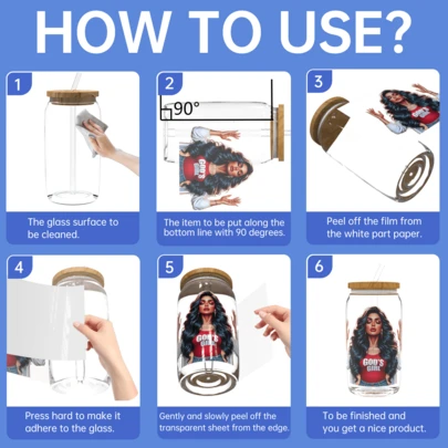 16 盎司 UV DTF 定制包装易于使用 12 件/套拉丁女性信仰语录 UV DTF HD 包装 16 盎司 UV DTF HD 包装 16 盎司 UV DTF 定制标签适用于 DIY 工艺品可用于不锈钢眼镜、马克杯、玻璃瓶等。