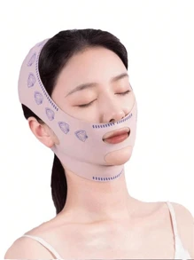 1 pieza Vendaje levantador de rostro en V, instrumento para enmarcar el rostro, máscara para músculos de mentón y mandíbula para dar forma a la línea en V