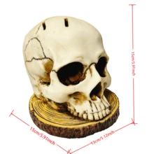 New Crafted Meditation Skull Shape Kitchen Knife Holder & Decor - White - View 3