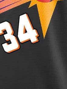 Atonmore 男式篮球球衣，34 码，黑色，刺绣和缝制篮球背心，无袖运动上衣 - 黑色 - 查看 3