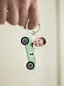 1 件个性化肖像钥匙扣、定制照片、赛车人物钥匙扣、纪念钥匙扣、亚克力钥匙扣、定制钥匙扣、肖像钥匙扣、个性化钥匙扣、独特钥匙扣 - 送给男朋友/女朋友、丈夫/妻子、爸爸/妈妈的特别礼物，适合圣诞节、新年、情人节、生日、周年纪念日、父亲节/母亲节，送给她/他的独特礼物 - 彩色 - 查看 4