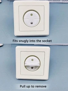 20/10/5/1個電源插頭保護蓋 插座蓋 安全插座蓋 防觸電插座蓋 隱藏式拉手安全電源插座蓋 3孔安全電源插座 北美標準電源插座蓋 絕緣保護插頭 嬰幼兒安全用品 - 白色 - 查看 8