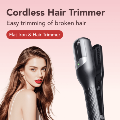Trimmer multifunzione per capelli, trimmer per doppie punte ricaricabile USB, trimmer elettrico senza fili 2-in-1 per donne, rimuove facilmente le dop